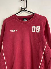 Burgundy Umbro V-neck Sweatshirt Men's Medium