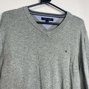 Grey Tommy Hilfiger Knit Jumper Sweater Medium