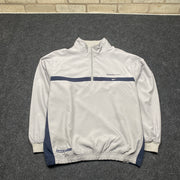 Grey and Navy Reebok Windbreaker men's Large