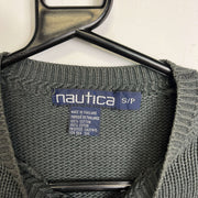 Heavy Grey Nautica Sweater Knit Jumper Small