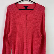 Pink Tommy Hilfiger Cable Knit Jumper Women's XXL