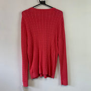 Pink Tommy Hilfiger Cable Knit Jumper Women's XXL