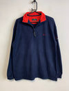 Navy Fred Perry Quarter zip Fleece Men's Medium