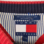 Red Tommy Hilfiger Cable Knit Sweater Women's Large