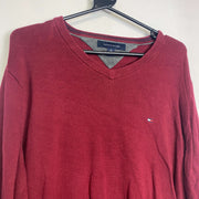 Red Tommy Hilfiger Knit Jumper Sweater Mens Medium