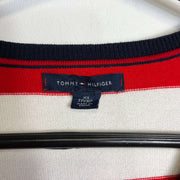 White Navy Striped Tommy Hilfiger Sweater Knit Womens XS