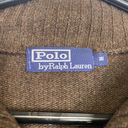 Vintage 90s Brown Polo Ralph Lauren Argyle Sweater Knit Medium