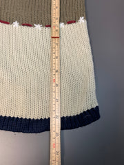 Navy Khaki Beige Knitwear Sweater Men's Medium