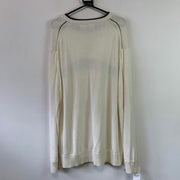 Cream and Grey Tommy Hilfiger Jumper Women's XXL