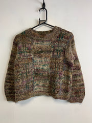 Brown Mohair Knit Sweater Women's Medium