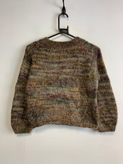 Brown Mohair Knit Sweater Women's Medium