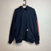 Navy Carhartt zip up Heavyweight Hoodie Men's Large