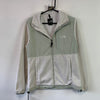 Grey and White North Face Denali Fleece Jacket Women's Large