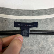 Grey Tommy Hilfiger Patterned Cardigan Knit Womens Medium