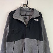 Grey and Black North Face Denali Fleece Jacket Men's Medium