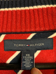 Red Tommy Hilfiger 1/4 Zip-up Jumper Men's XXL