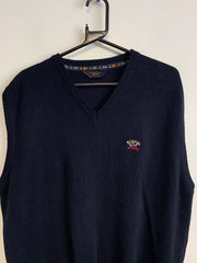 Navy Paul & Shark Sweater Vest Men's Large