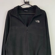 Black North Face Quarter zip Fleece Men's Large