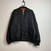 Vintage Black MA-1 Bomber Jacket Men's XL