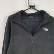 Black North Face Quarter zip Fleece Men's Large