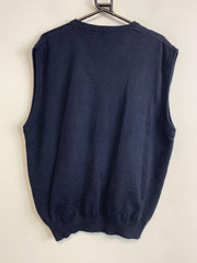 Navy Paul & Shark Sweater Vest Men's Large