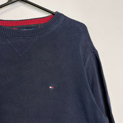 Navy Tommy Hilfiger Knit Jumper Sweater Large