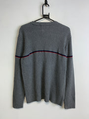 Grey Tommy Hilfiger V-neck Jumper Men's Medium