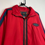 Vintage Red Umbro Quilted Jacket Men's Large