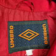 Vintage Red Umbro Quilted Jacket Men's Large