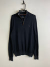 Black Tommy Hilfiger 1/4 Zip-up Sweater Men's Medium