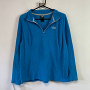 Blue North Face Quarter zip Fleece Women's XL