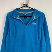 Blue North Face Quarter zip Fleece Women's XL