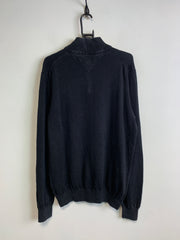 Black Tommy Hilfiger 1/4 Zip-up Sweater Men's Medium