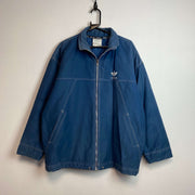 Vintage 90s Blue Adidas Harrington Jacket Men's Large