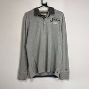 Grey O'Neil Longsleeve Rugby Shirt Medium