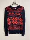 Navy and Red Gap Knitwear Sweater Women's Small