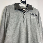 Grey O'Neil Longsleeve Rugby Shirt Medium