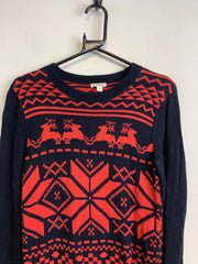 Navy and Red Gap Knitwear Sweater Women's Small