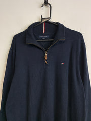 Navy Tommy Hilfiger 1/4 Zip-up Sweater Men's XL