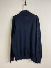 Navy Tommy Hilfiger 1/4 Zip-up Sweater Men's XL