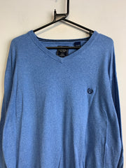 Light Blue CHAPS V-neck Jumper Men's XL