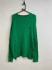 Green CHAPS Crop-neck Jumper Men's Large