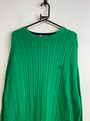 Green CHAPS Crop-neck Jumper Men's Large