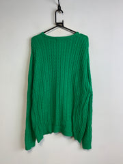 Green CHAPS Crop-neck Jumper Men's Large