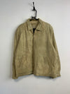 Beige Leather Jacket Men's Large