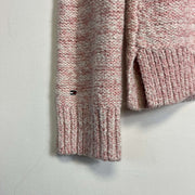 Pink Tommy Hilfiger Cable Sweater Knit Jumper Womens Small