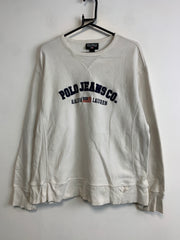 White Polo Jeans Sweatshirt Men's Large