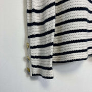 White Navy Striped Tommy Hilfiger Sweater Knit Jumper Womens XS