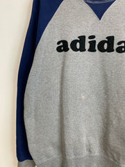 Navy and Grey Adidas Sweatshirt Men's Medium