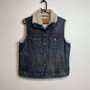 Blue Levi's Denim Gilet Women's Large